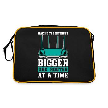 Network Engineer Making The Internet Computer Geek - Retro Bag - black/gold - Back