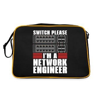 Commutateur d’ingénieur réseau, s’il vous plaît, je suis un cybernétologue. - Sac Retro - noir/or - Dos