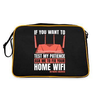 Network Engineer If You Want To Test My Programmer - Retro Bag - black/gold - Back