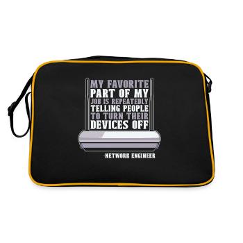 Ingénieur réseau Ma partie préférée de mon réseau - Sac Retro - noir/or - Dos