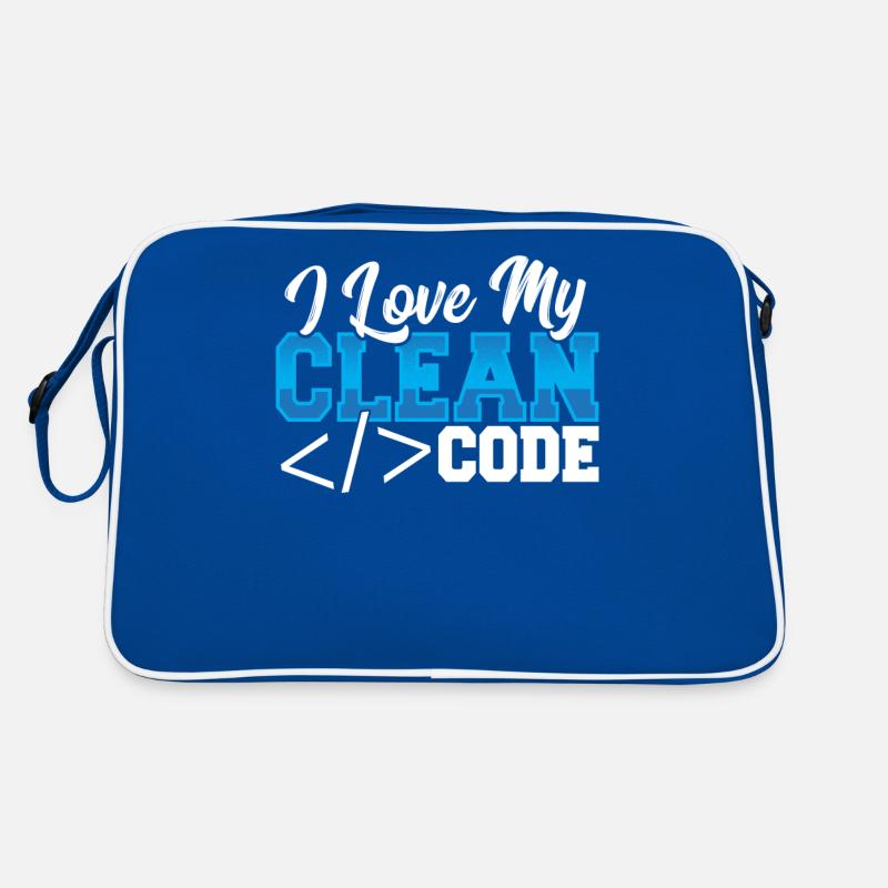 Programming I Love My Clean Code Web Developer Retro Bag