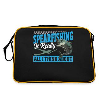 Spearfishing Is Really All I Think About - Retro Bag - black/gold - Back