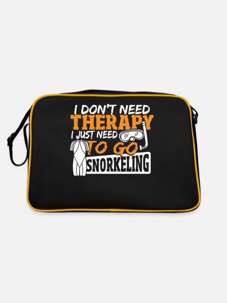 I Don't Need Therapy I Just Need Snorkeling Scuba - Retro Bag - black/gold - Back