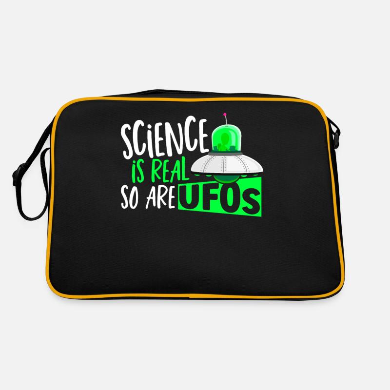 Wissenschaft ist real, UFOs sind es auch UFO Alien Retro Tasche