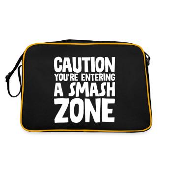 Caution You're Entering A Smash Zone - Retro Bag - black/gold - Back