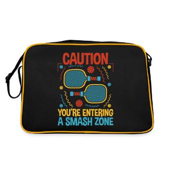 Caution You're Entering A Smash Zone 2 - Retro Bag - black/gold - Back