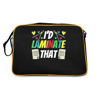 Je suis en train de plastifier ce para paraprofessionnel - Sac Retro - noir/or - Dos