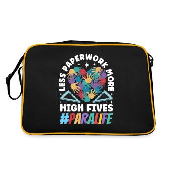 Funny Parapro Instructor Paraprofessional - Retro Bag - black/gold - Back