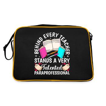 Funny Talented Para Teacher - Retro Bag - black/gold - Back