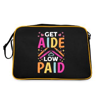 Parapro Teacher Assistant Paraprofessionales - Retro Bag - black/gold - Back