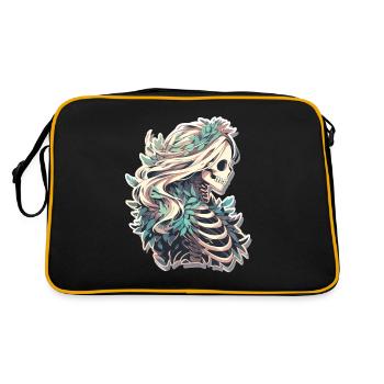 Crâne de squelette Crâne Crâne Crâne - Sac Retro - noir/or - Dos