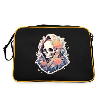 Crâne de squelette Crâne Crâne Crâne - Sac Retro - noir/or - Dos