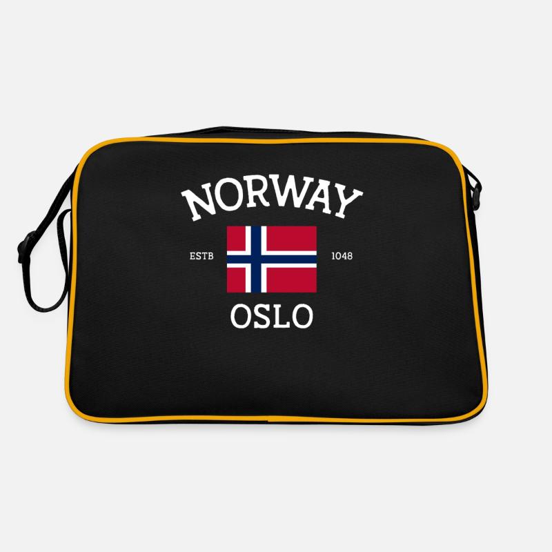 Norvège - Sac Retro - noir/or