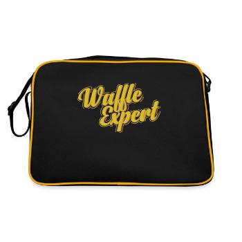 Waffles Expert Teig Gebäck Snack - Retro Tasche - Schwarz/Gold - Hinten