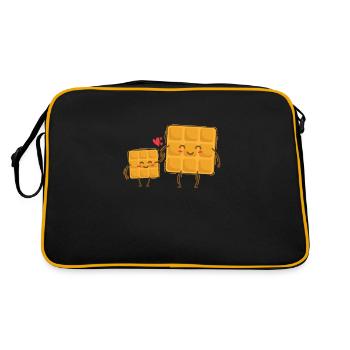 Gaufre Maman avec Gaufre Pâte Enfant Pâte - Sac Retro - noir/or - Dos