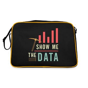 Data Mining Show Me The Data Computer Engineering - Retro Tasche - Schwarz/Gold - Hinten