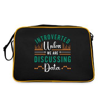 Data Mining Introverted Unless We Are Programming - Retro Bag - black/gold - Back