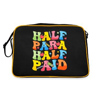 Funny Parapro Instructor Paraprofessional - Retro Bag - black/gold - Back