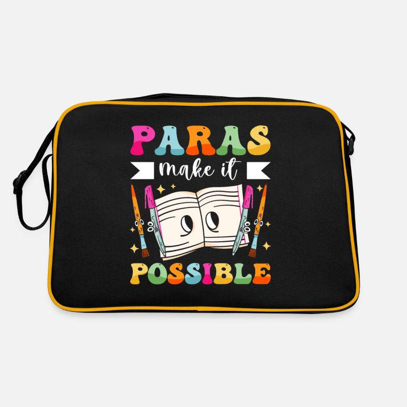 Lustiger Paras -Lehrer Paraprofessioneller Retro Tasche