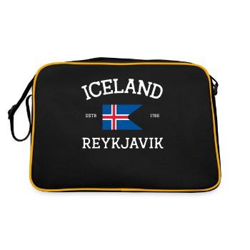 Islande - Sac Retro - noir/or - Dos