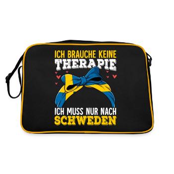 Schweden - Retro Tasche - Schwarz/Gold - Hinten