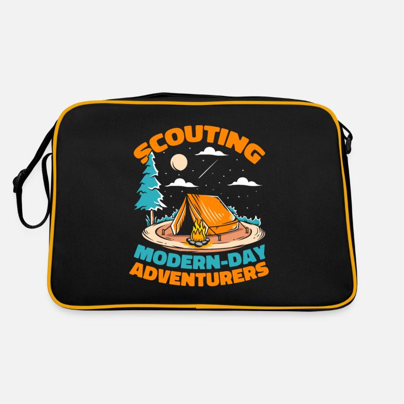 Pfadfinder - Retro Tasche - Schwarz/Gold