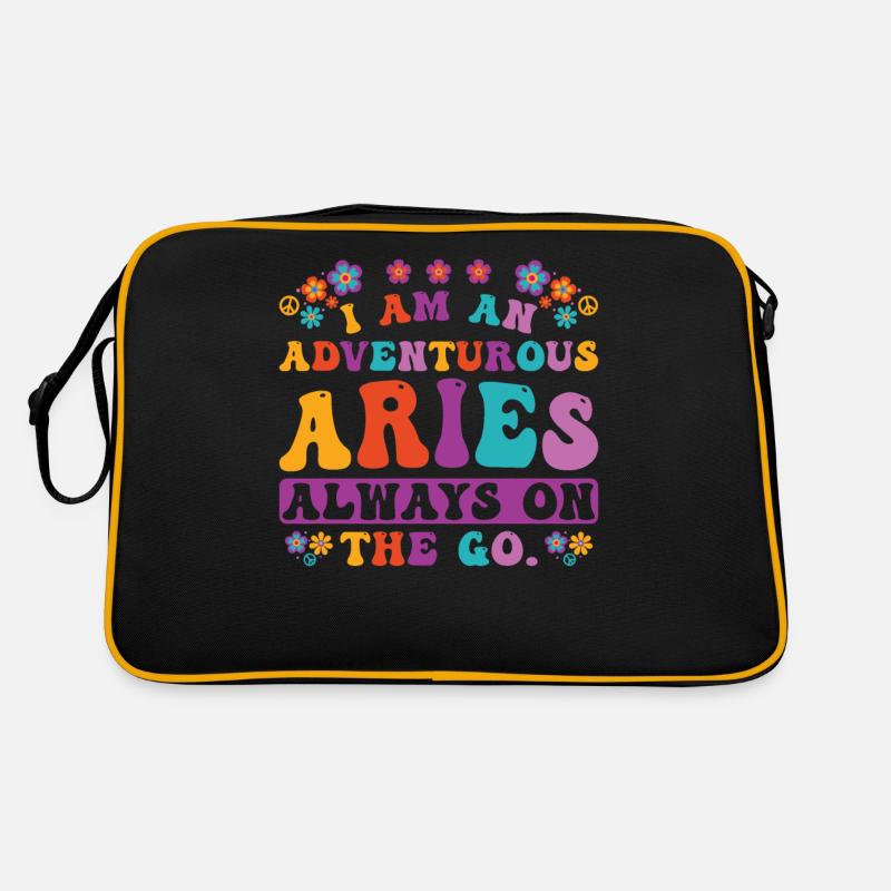Widder Sternzeichen Persönlichkeit Groovy Cool Widder Idee Retro Tasche