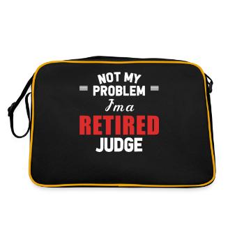 Not my problem, I'm a retired - Retro Bag - black/gold - Back