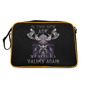 Valhalla warriors gift to a warrior culture - Retro Bag - black/gold - Back