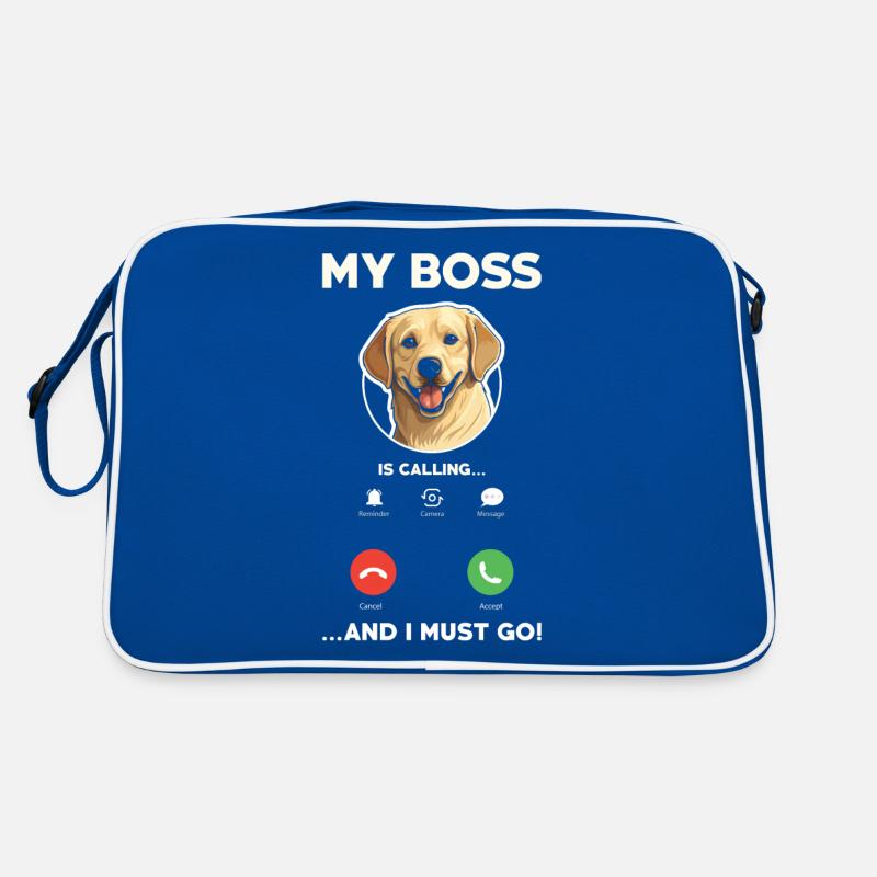 Labrador Retriever ruft Retro Tasche