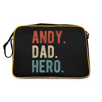 Andy Dad Hero - Retro Bag - black/gold - Back