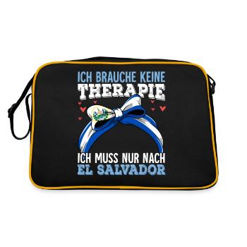 El Salvador - Retro Tasche - Schwarz/Gold - Hinten