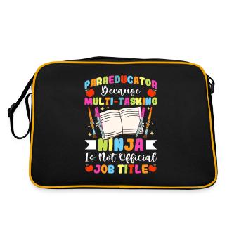 Multitâche Para Enseignant Paraprofessionnel - Sac Retro - noir/or - Dos