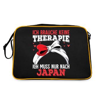 Japan - Retro Tasche - Schwarz/Gold - Hinten