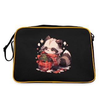Raton laveur, raton laveur, raton laveur, bébé garde ours - Sac Retro - noir/or - Dos