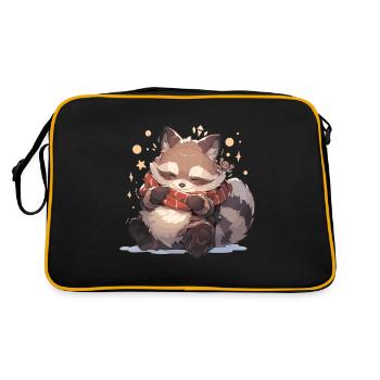 Raton laveur, raton laveur, raton laveur, bébé garde ours - Sac Retro - noir/or - Dos