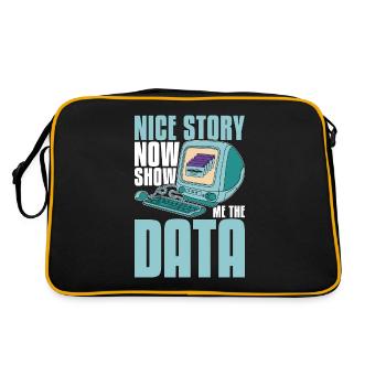 Data Mining Nice Story Now Show Me The Programming - Retro Bag - black/gold - Back