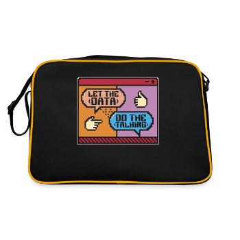 Data Mining Let The Data Do The Talking Programmer - Retro Tasche - Schwarz/Gold - Hinten