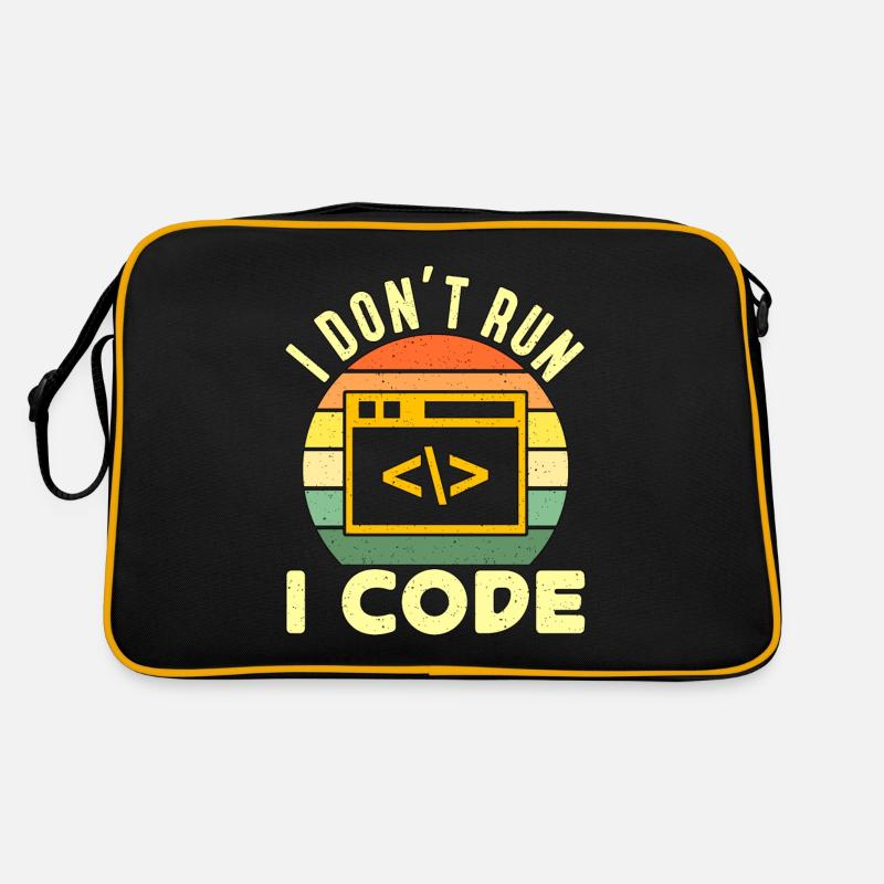 Network Engineer I Don't Run I Code Programmer Retro Tasche