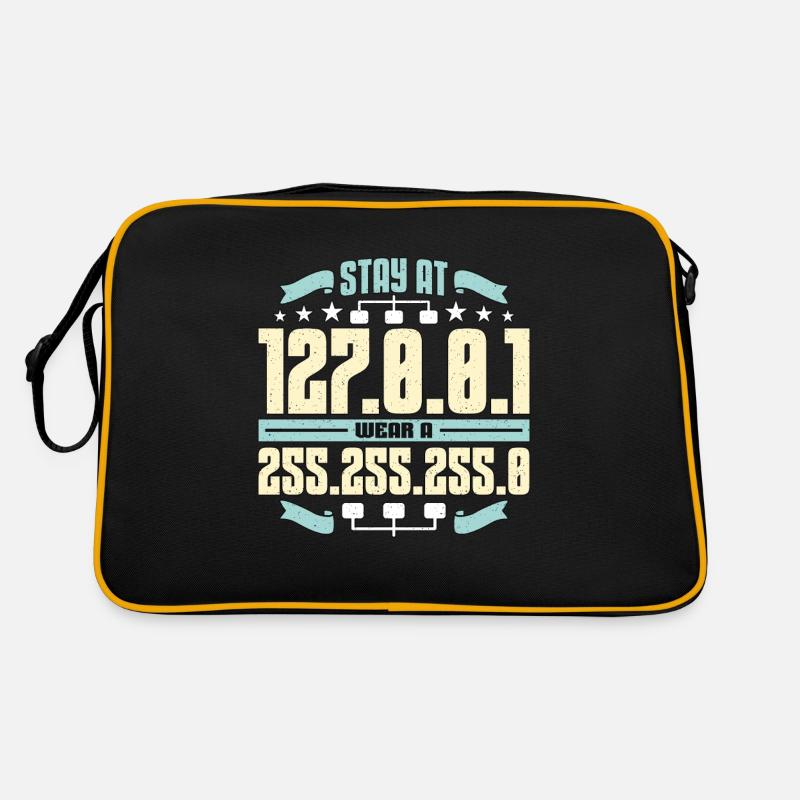 Network Engineer Stay At 127.0.0.1 Computer Geek Retro Tasche