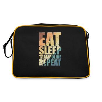 Eat Sleep Trampolines Repeat Bouncing Hobby - Retro Bag - black/gold - Back