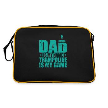 Papa est mon nom Le trampoline est mon jeu - Sac Retro - noir/or - Dos