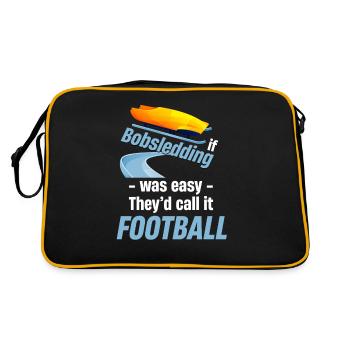 Wenn Bobfahren Einfach Wäre, Würden Sie Es - Retro Tasche - Schwarz/Gold - Hinten