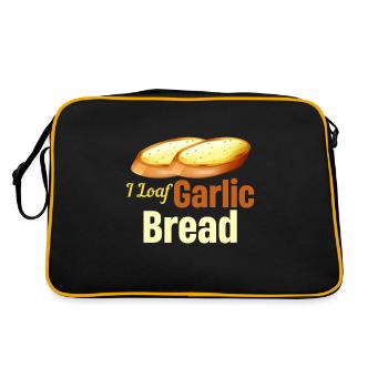 I Laib Knoblauch Brot Liebhaber Bäcker Sauerteig - Retro Tasche - Schwarz/Gold - Hinten