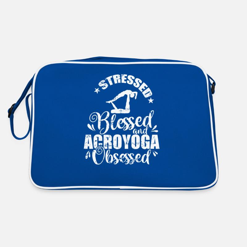Stressed Bless and Acroyoga Obsessed Retro Tasche
