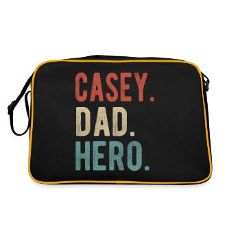Casey Papa Held - Retro Tasche - Schwarz/Gold - Hinten