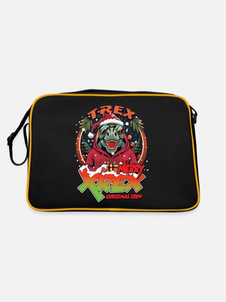 Noël T-REX joyeux XREX cadeau équipage - Sac Retro - noir/or - Dos