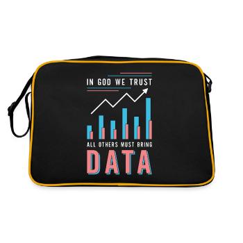 Data Analyst In God We Trust All Others Must Coder - Retro Bag - black/gold - Back