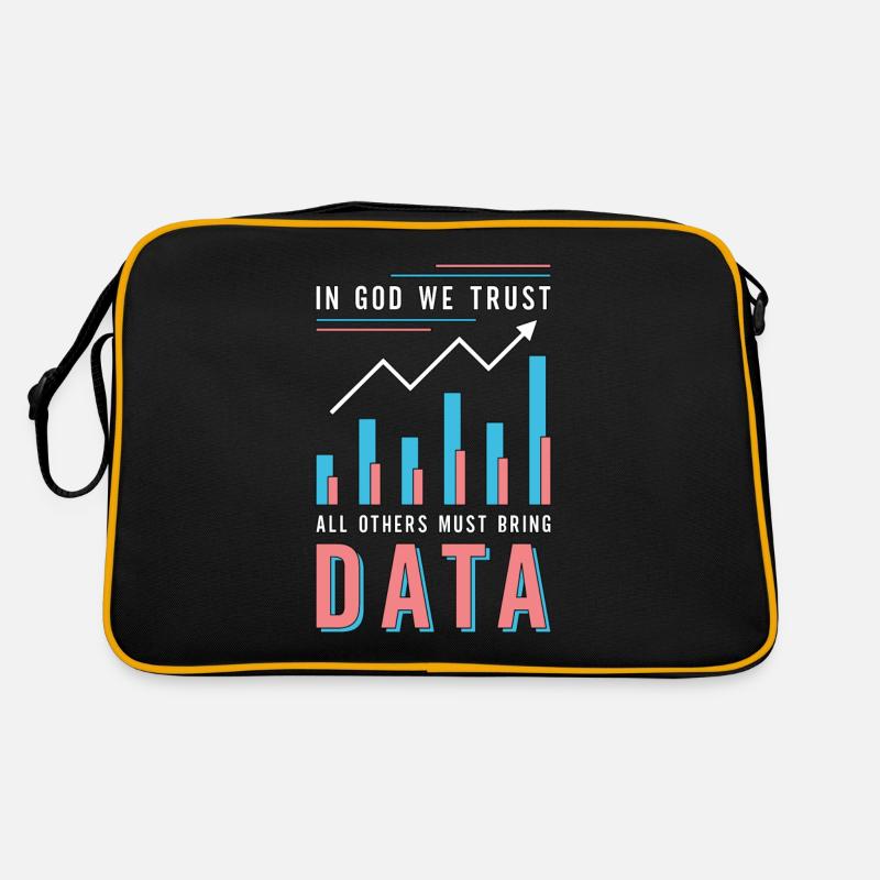 Data Analyst In God We Trust All Others Must Coder Retro Tasche