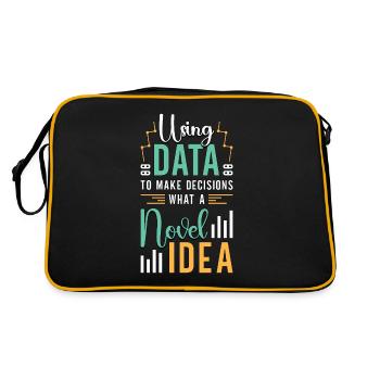 Data Analyst Using Data To Make Machine Learning - Retro Tasche - Schwarz/Gold - Hinten